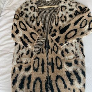 Pink Martini Long Leopard Cardigan